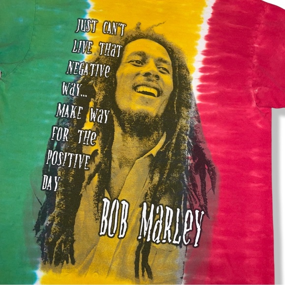 Vintage 1999 Bob Marley Tie Dye Band Tee - Picture 3 of 6